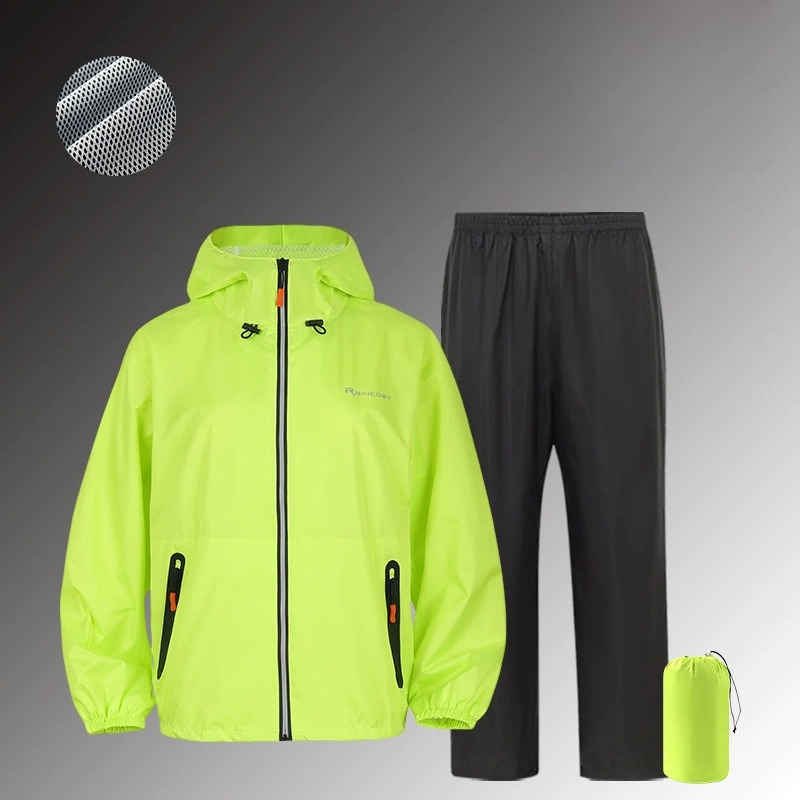 Cycling Gear Man - Completo Impermeabile Riflettente per Ciclismo e