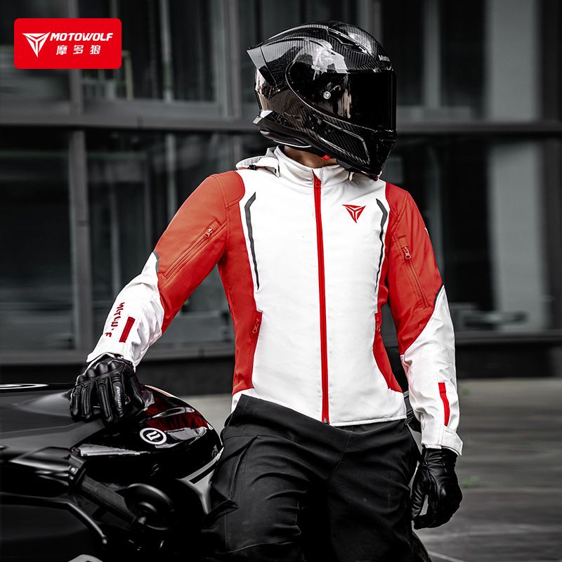 Cycling Gear Jacket - Giacca da moto MOTOWOLF antivento, traspirante