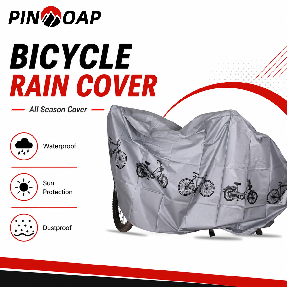 Cycling Gear Travel Bag - PINMOAP Copertura universale antipioggia per bicicletta,