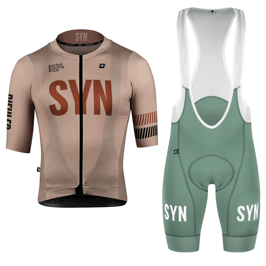 Padded Cycling Shorts - SYN Brown abbigliamento da ciclismo maglia