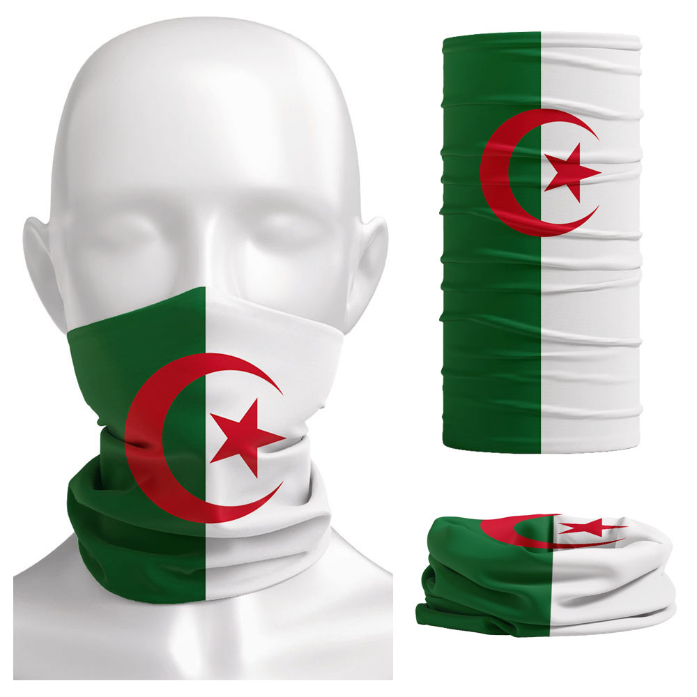 Cycling Gear - Bandiera dell'Algeria Stampata Bandana Copricapo Passamontagna