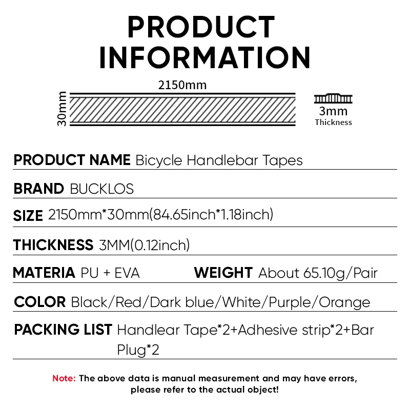 BUCKLOS Nastro manubrio bici d - Bike Handlebar Tape recensione e prezzo